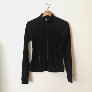 Ivivva by Lululemon Perfect Your Practice Black Track Jacket Girl's Size 14